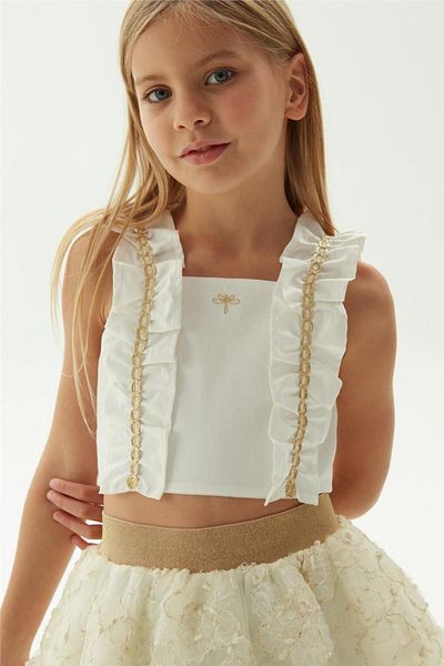 Tyess Girl Ecru Blouse