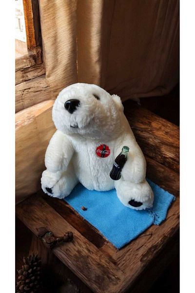 Hureggo Vintage Cola Bottle Plush Teddy Bear Large Size & 17 cm