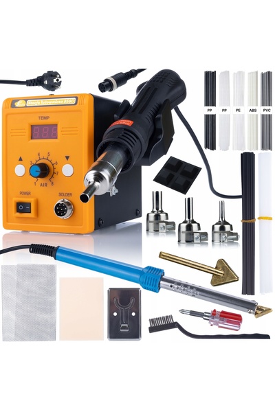 Rosfix Set Stație de Lipit Hot-Air 858D + Fier de Lipit 80W Blue Lark