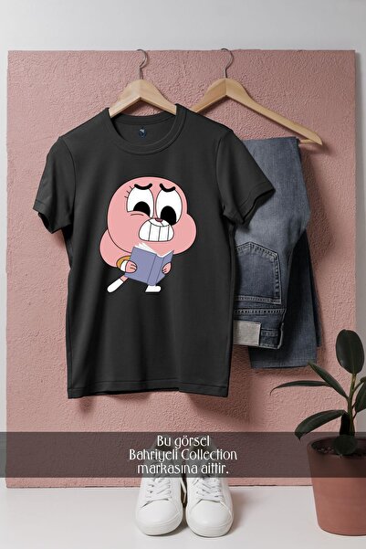 Bahriyeli Collection oversized Gumball Watterson The Mystery The Tape Σχεδιασμένο μπλουζάκι Unisex
