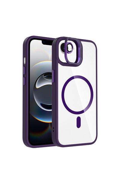Nezih Case iPhone 16E / 17E Uyumlu Standlı ve Kamera Lens Hediyeli Magsafeli ...