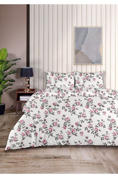 Evim Daisy 100% Cotton Akfil Cotton Single Duvet Cover Set 160X220Cm Light Pink Pink