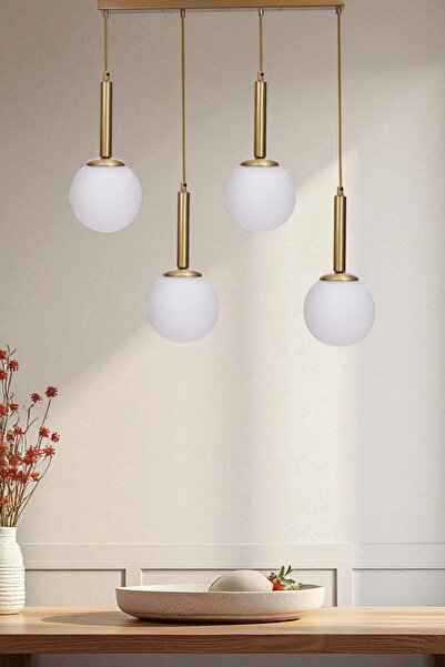 Lumexx SEZGİ 4 LÜ SIRALI ESKİTME BEYAZ CAMLI SARKIT