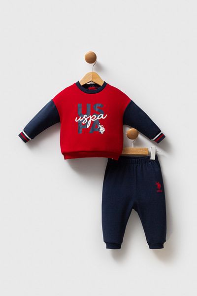 U.S. Polo Assn. Licensed Baby Boy Bottom Top 2 Piece Set