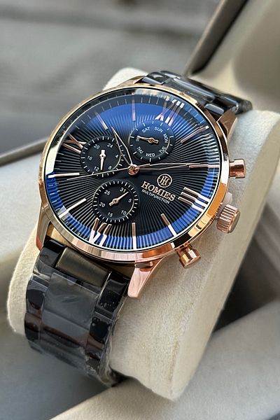 Homies Men's Wrist Watch Stainless Steel Band Waterproof with Special Box and Bracelet Gift.