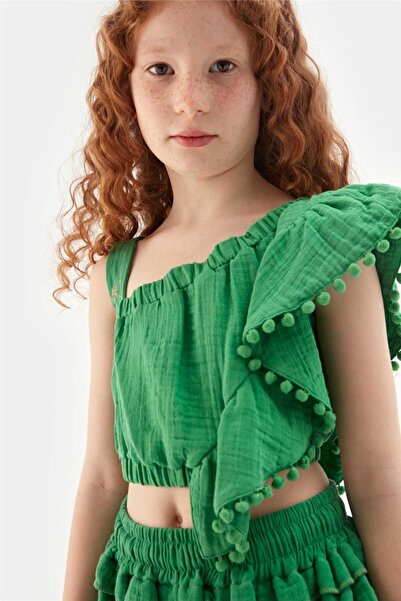 Tyess Girl Green Blouse