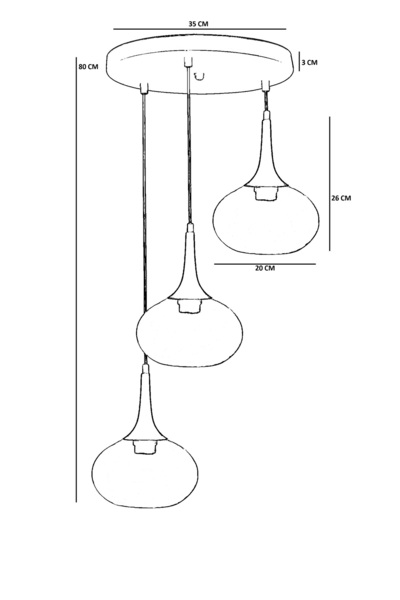 Lumexx ZARA 3 LÜ TEPSİLİ ESKİTME BAL CAMLI SARKIT