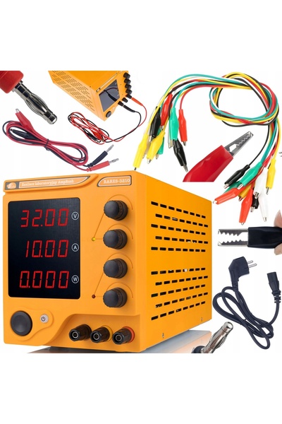Rosfix Sursă de alimentare Lab AmpRush RARES-3210 32V 10A + kit cablu 10 buc....