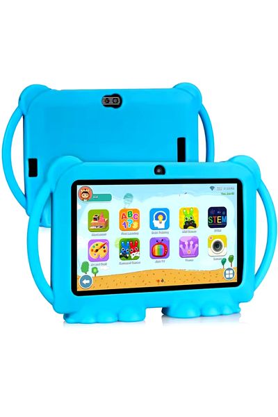 A ATAB Interactive Tablet for Kids with Silicone Case, 7 Inch, Android 11, 3 GB RAM, 32 GB Rom