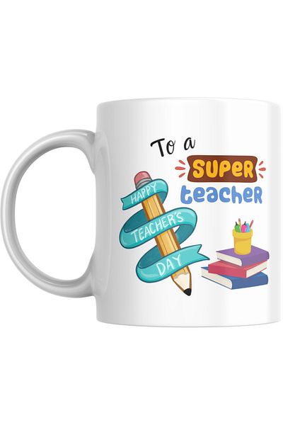 SiestaSafari Coffee Mug To a Super Teacher Happy Teacher's Day, Gift for Teacher Appreciation, Teachers Day