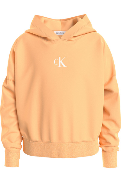 Calvin Klein CK LOGO BOXY HOODIE Kadın Turuncu Hoodie