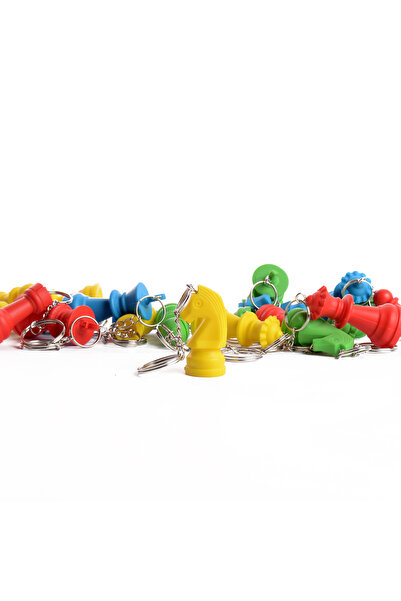 DSECHESS Satranç Taşları 5 adet sarı renk AT anahtarlık