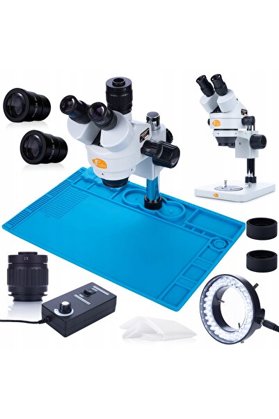 Rosfix Kit microscop Mercury Pro avansat cu iluminator LED reglabil și covoraș din silicon