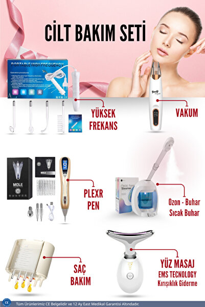 Beauty Vogue Vapozon Ozonlu Yüz Cilt Buhar Makinesi - Yüksek Frekans - Vakum ...