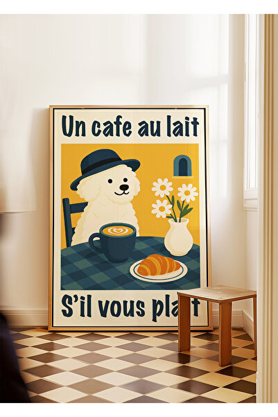 ARTHOUSECOLLECTIVE Poster de epocă - Cafea și croissant - 5 - Poster fără înc...