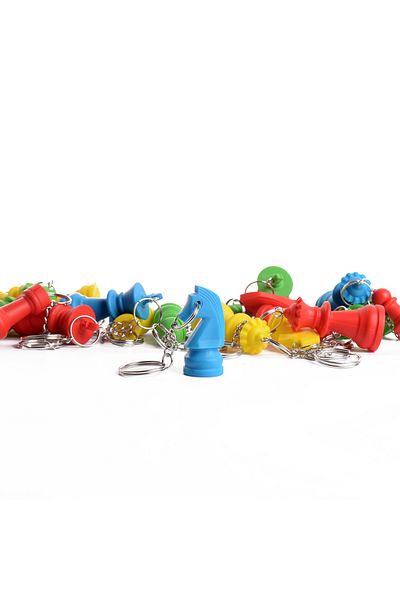 DSECHESS Chess Pieces 5 Pcs Blue Color at Keychain