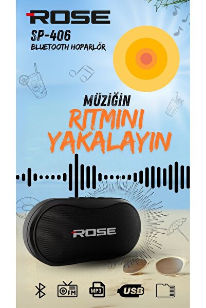 technozi Rose SP-406 Taşınabilir Bluetooth Hoparlör