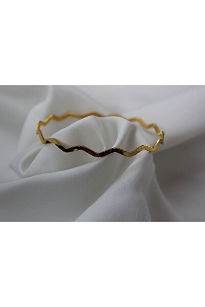 zerfine Ajda – Zikzak Formlu İnce İmitasyon Altın Bilezik (Tekli)