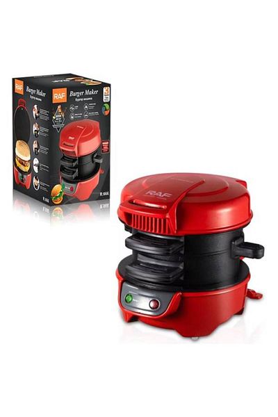 raf Sandwich Maker,Burger.Electric Panini Press with Egg Cooker Ring,Non-Stick Coated Plates,Aluminum