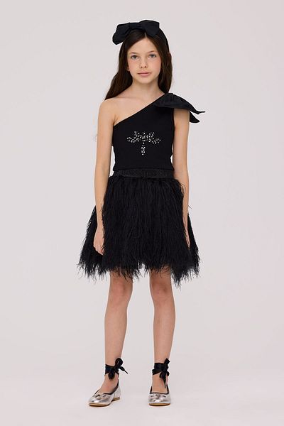 Tyess Girl Black Blouse