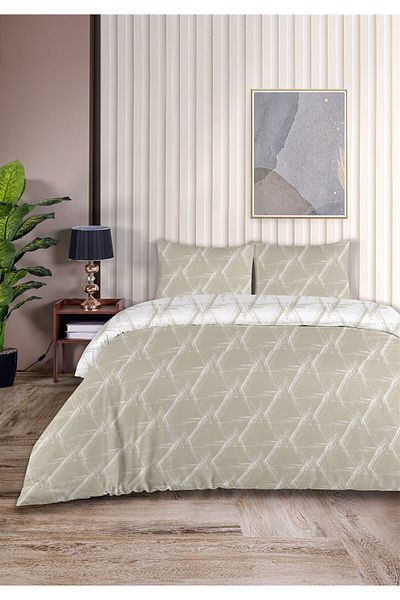 Evim Glame 100% Cotton Akfil Cotton Single Duvet Cover Set 160X220Cm Light Beige