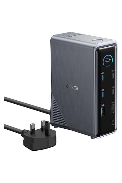 Anker Prime Charging Docking Station, 14-Port with 160W Max Output and Built-In GaN AC-DC Power