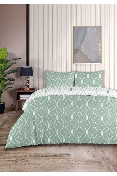 Evim Focus 100% Cotton Akfil Cotton Single Duvet Cover Set 160X220Cm Dark Mint