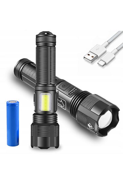 Rosfix Latarka taktyczna LED 6 trybów Black Sniper