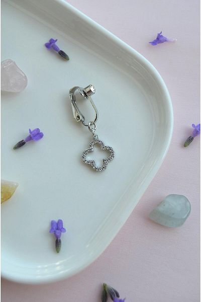 Sacce Scarves&Accessories Elegant Luck Figured Holeless Navel Piercing with Zircon Stone