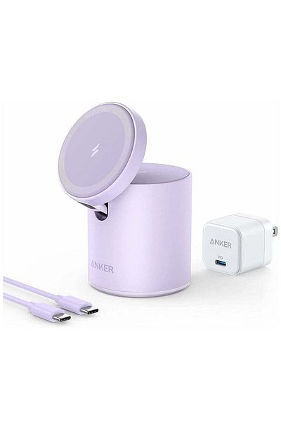 Anker Magnetic Wireless Charger (MagGo), 2 In 1 Wireless Charging Station With 20W USB-C Charger, Fo