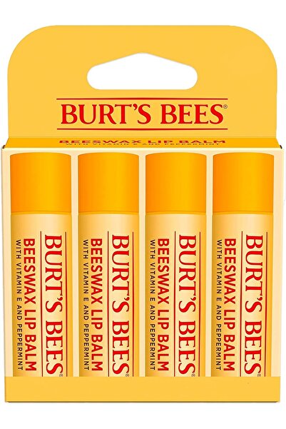 Burt's Bees 100% Natural Moisturizing Lip Balm - Original Beeswax with Vitamin E & Peppermint Oil