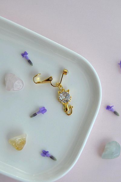 Sacce Scarves&Accessories Cat Figured Holeless Belly Piercing