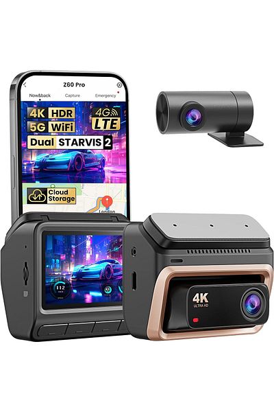DDPAI Z60 Pro 4K Dash Cam Front and Rear