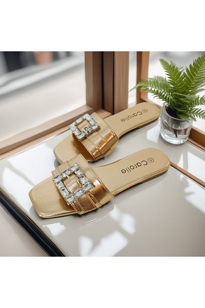 OEM Versatile women's slippers with decorative crystal applications, for summer, light and cool, F23