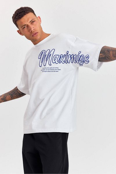 Weyeze Print and Embroidery Detailed T-Shirt Ag-Y36045Lns