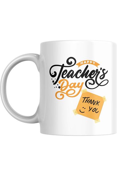SiestaSafari Coffee Mug Happy Teacher's Day with Thank You Note Gift for Teacher