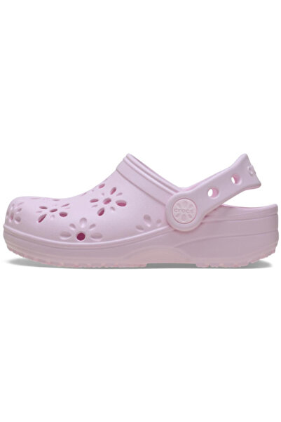 Crocs Saboți Clogs Classic pentru copii mici, cu imprimeu floral - roz lapte