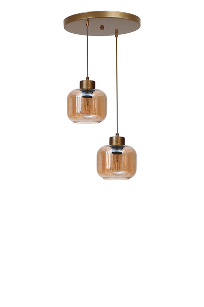 Lumexx PARLA 2 Lİ TEPSİLİ ESKİTME BAL CAMLI SARKIT