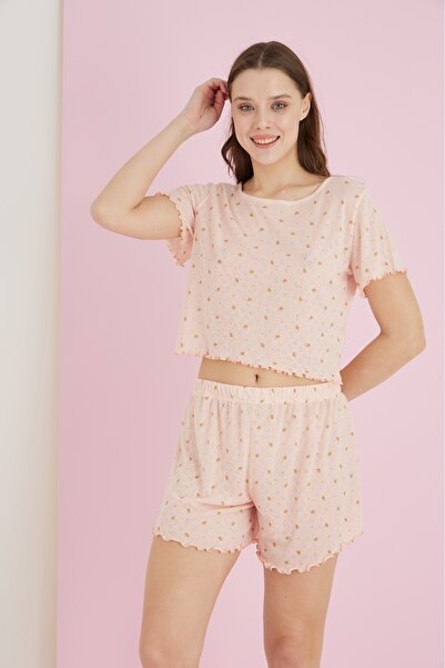 Butik Kısa Kollu Şortlu Pijama Takımı