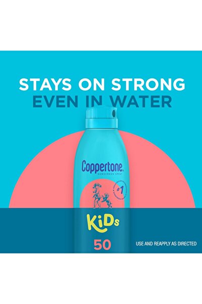 Coppertone KIDS Sunscreen Continuous Spray SPF 50 (5.5 Ounce, Pack of 2)