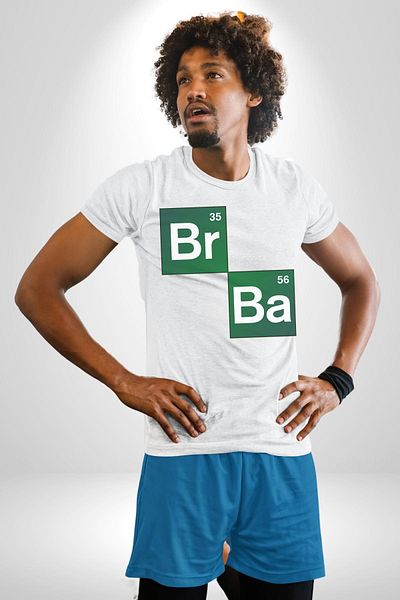 Angemiel تي شيرت مطبوع عليه جدوله الدوري Heisenberg Breaking Bad أبيض كبير الحجم للنساء والرجال