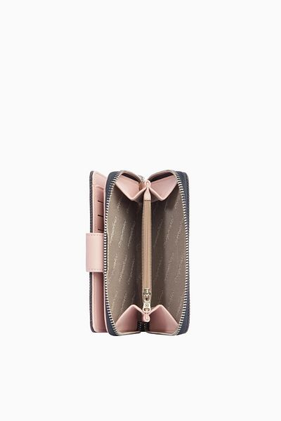 CENGİZ PAKEL Cengiz Pakel Medium Size Women's Wallet with Snap Detail – 65298L - Navy Blue/Powder