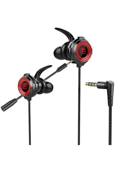 Faster G900 Wired Gaming Earphones - Noise Cancelling, Stereo Bass, Detachable HD Mic