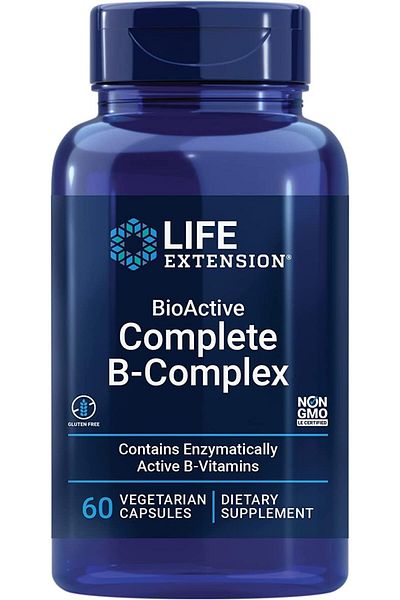 Life Extension BioActive Complete B-Complex, 60 Vegan Capsules