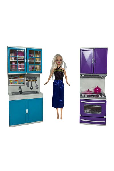 RAF Store Frozen Toy Model Doll Set with Sink and Oven