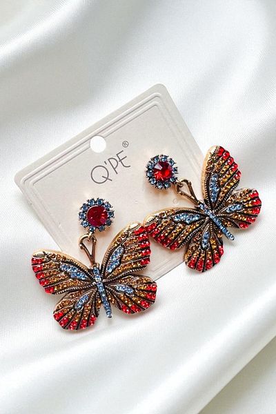 PETEK AKSESUAR STONE BUTTERFLY EARRING