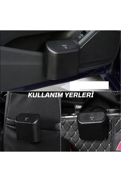Speed Out Car Trash Can Auto Garbage Bucket Portable Portable In-Car Organizer with Lid Office Trash Can Bany