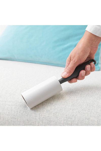 IKEA BASTIS Lint Rollers with 40 Self-Adhesive Peelable Sheets Each, Grey Handle - Set of 4