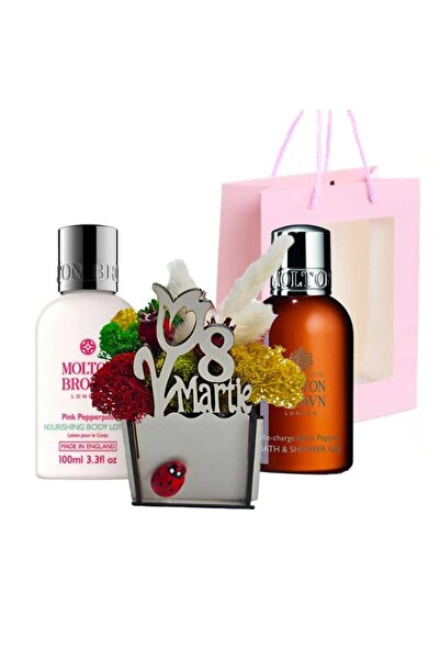 Molton Brown Set cadou de primăvară – Ornament din lemn „8 martie” + Gel cu p...