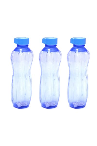 Nayasa Set of 3 BPA-Free 1L Water Bottles – Leak-Proof, Durable & Reusable Plastic Bottles for Gym & School